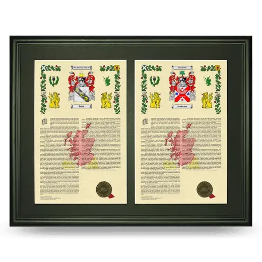 Double Armorial History Framed-Black