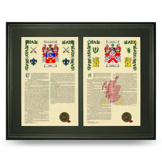 Double Armorial History Framed-Black