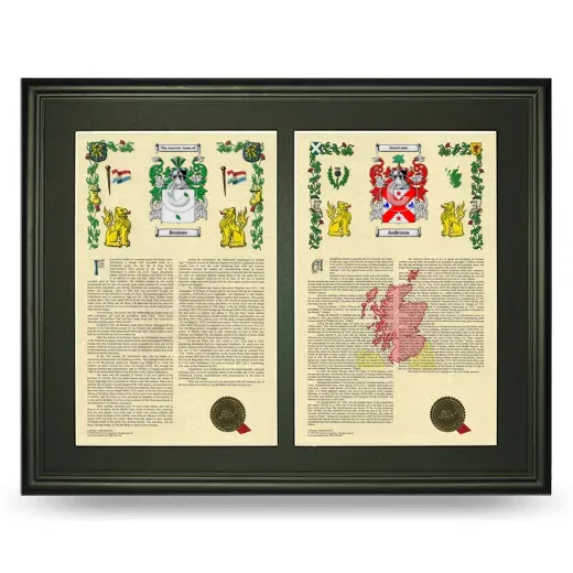 Double Armorial History Framed-Black