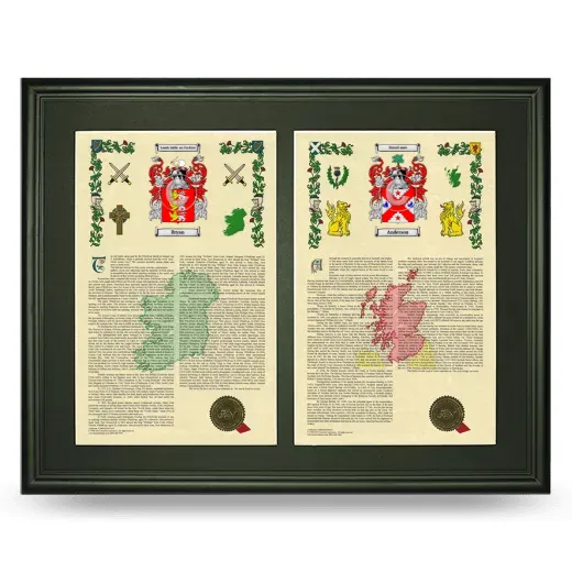 Double Armorial History Framed-Black