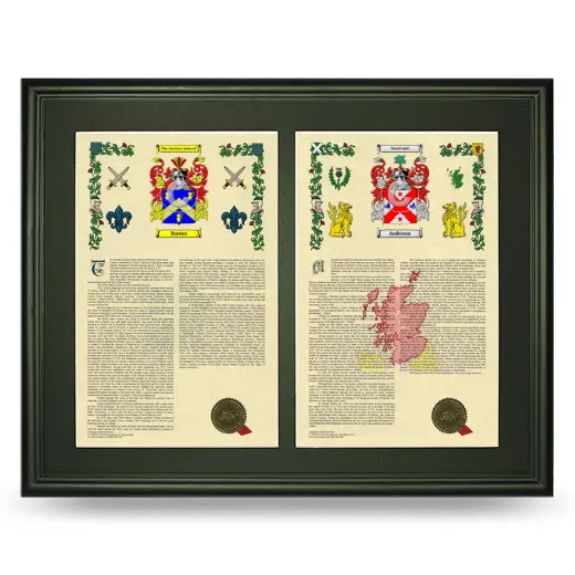 Double Armorial History Framed-Black