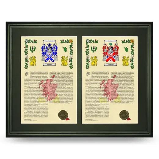 Double Armorial History Framed-Black