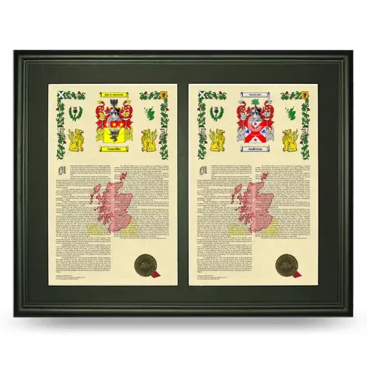 Double Armorial History Framed-Black