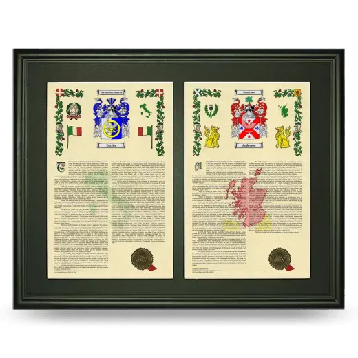Double Armorial History Framed-Black