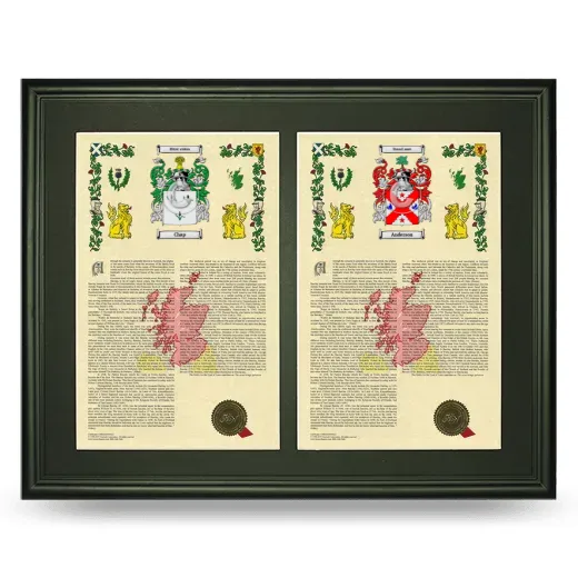 Double Armorial History Framed-Black