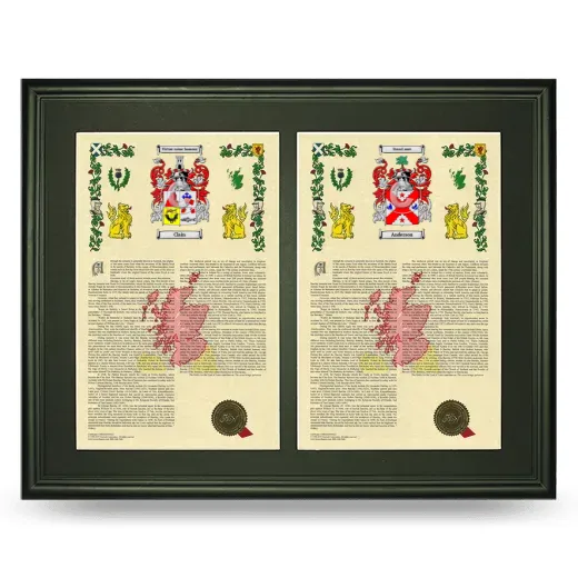 Double Armorial History Framed-Black