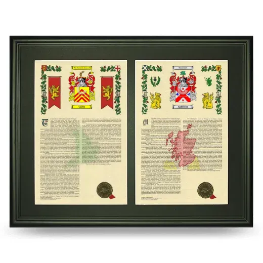 Double Armorial History Framed-Black