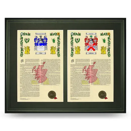 Double Armorial History Framed-Black