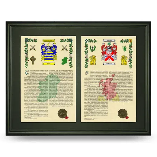 Double Armorial History Framed-Black