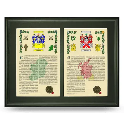 Double Armorial History Framed-Black