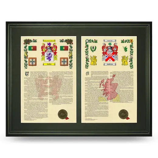 Double Armorial History Framed-Black