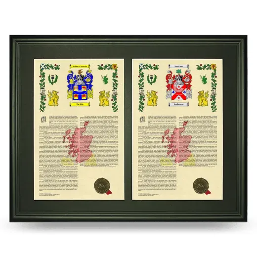 Double Armorial History Framed-Black