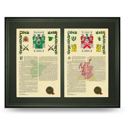 Double Armorial History Framed-Black