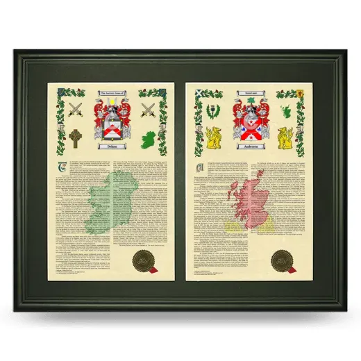 Double Armorial History Framed-Black