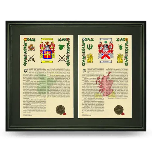 Double Armorial History Framed-Black