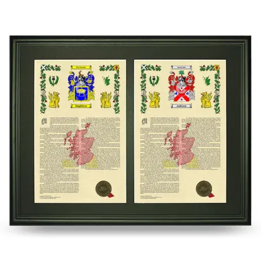 Double Armorial History Framed-Black