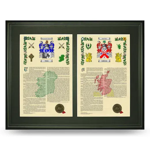 Double Armorial History Framed-Black