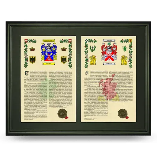 Double Armorial History Framed-Black