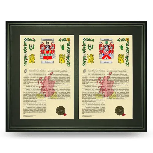 Double Armorial History Framed-Black