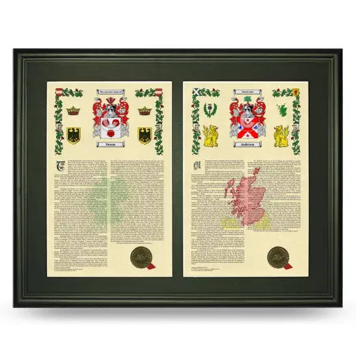 Double Armorial History Framed-Black