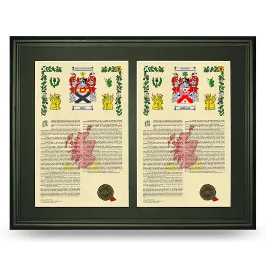 Double Armorial History Framed-Black