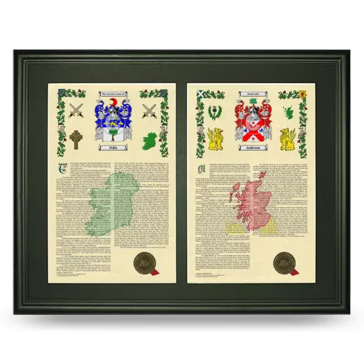 Double Armorial History Framed-Black