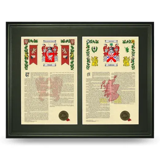 Double Armorial History Framed-Black
