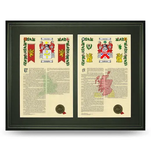 Double Armorial History Framed-Black