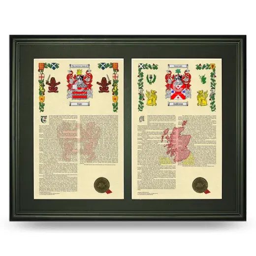 Double Armorial History Framed-Black