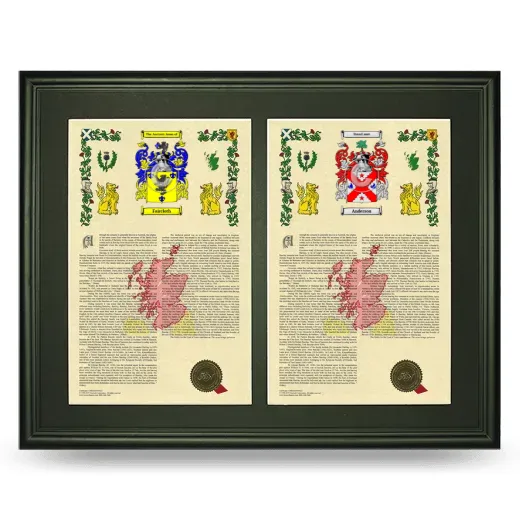 Double Armorial History Framed-Black