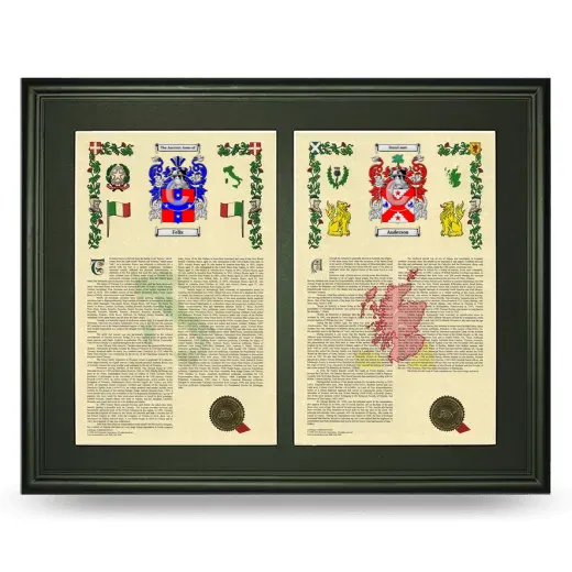 Double Armorial History Framed-Black