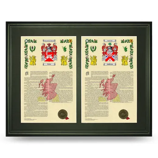 Double Armorial History Framed-Black