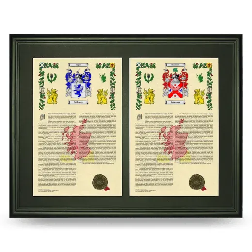 Double Armorial History Framed-Black