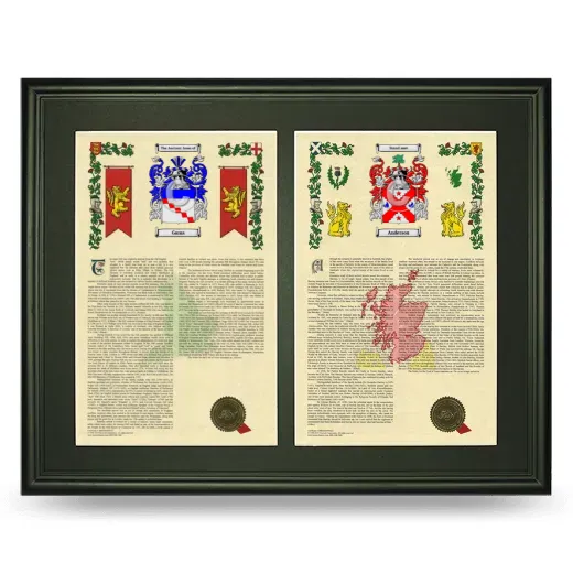 Double Armorial History Framed-Black