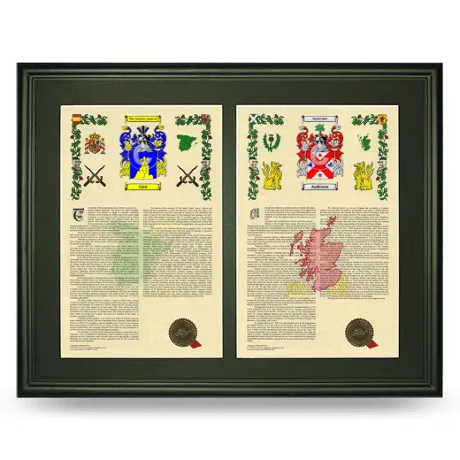 Double Armorial History Framed-Black