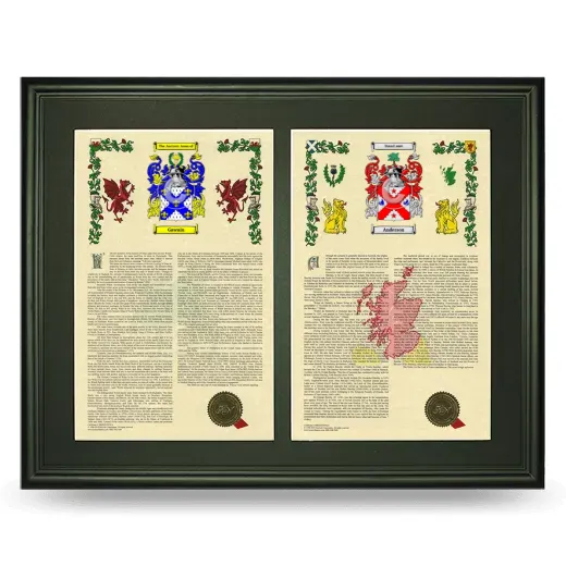 Double Armorial History Framed-Black