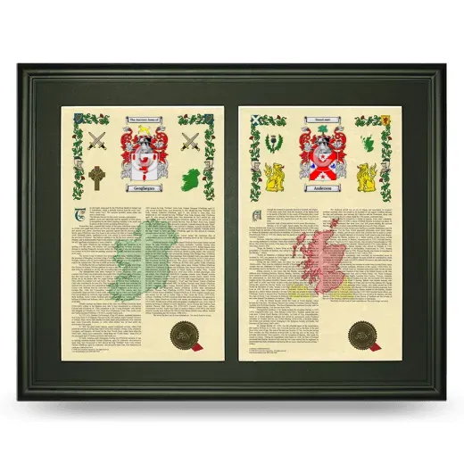 Double Armorial History Framed-Black