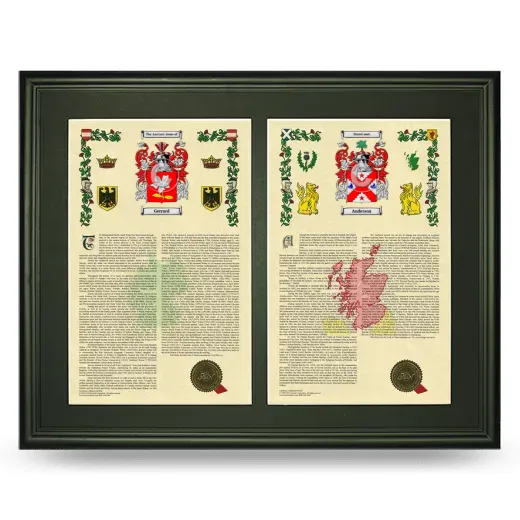 Double Armorial History Framed-Black