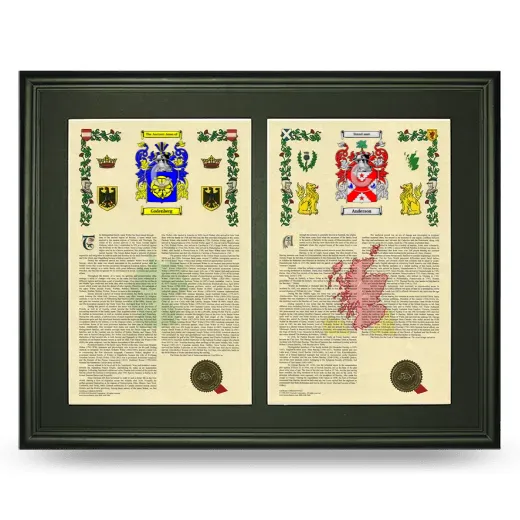 Double Armorial History Framed-Black