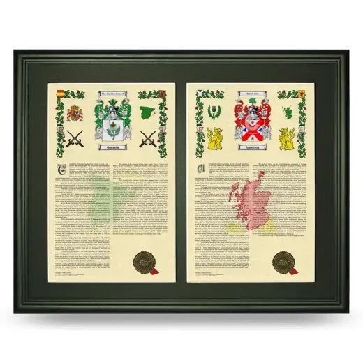 Double Armorial History Framed-Black