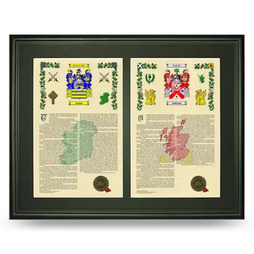 Double Armorial History Framed-Black