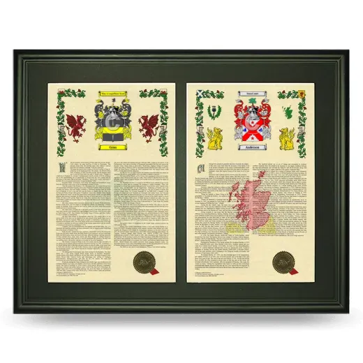 Double Armorial History Framed-Black
