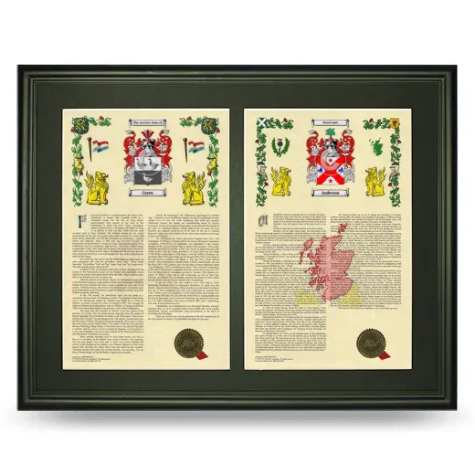 Double Armorial History Framed-Black