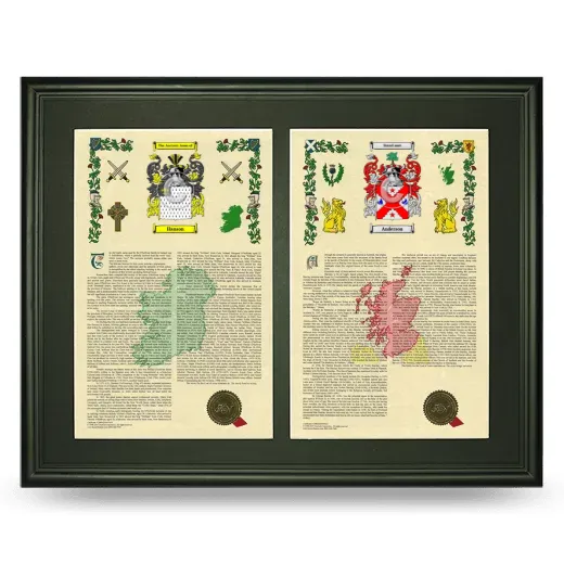 Double Armorial History Framed-Black