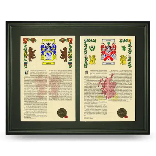 Double Armorial History Framed-Black