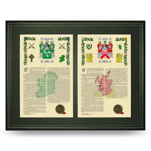 Double Armorial History Framed-Black