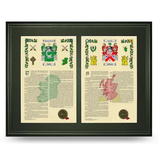 Double Armorial History Framed-Black