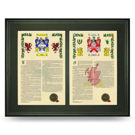 Double Armorial History Framed-Black