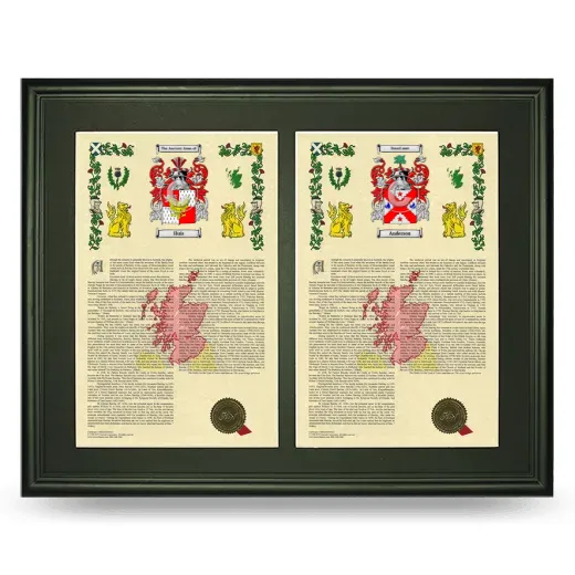 Double Armorial History Framed-Black