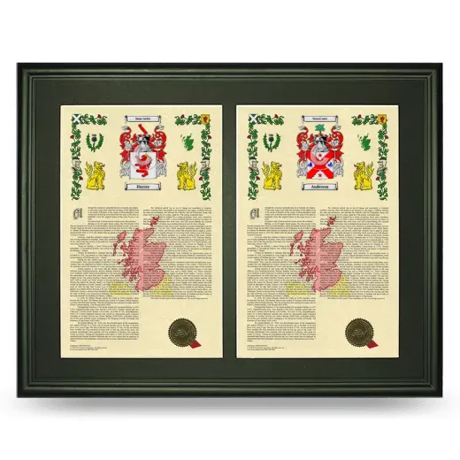 Double Armorial History Framed-Black
